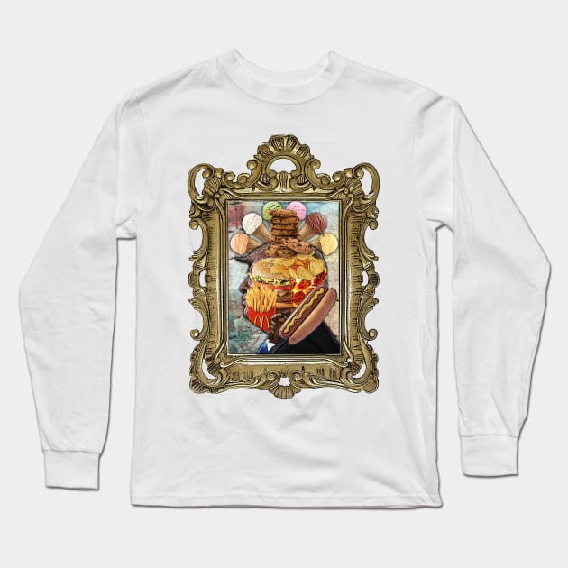 A Portrait of Junk Food Long Sleeve T-Shirt by DevanGill